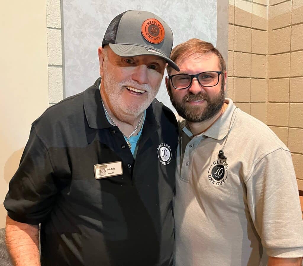 Bob Kelly, Helping One Guy honoree and founder, celebrated for 10 years of service.